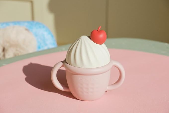 Silicone Baby Feeding Cup, Spill-Proof Toddler Training Cup, Soft BPA-Free Silicone, Baby Straw Cup with Straw Stopper, Dishwasher & Microwave Safe