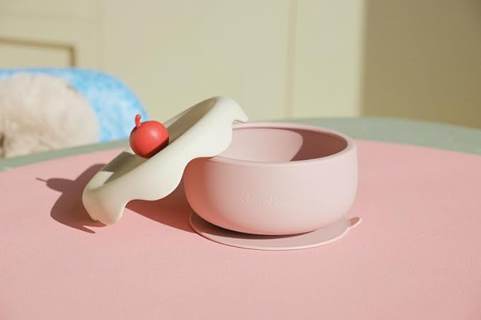Silicone Baby Bowl with Suction,100% Platinum Food Grade Silicone Toddler Bowl for Self-Feeding, Gelato-Inspired Feeding Bowls BPA-Free, Microwave & Dishwasher Safe