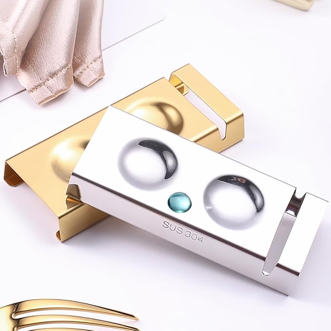 Cutlery Rests Stand for Chopsticks Spoon Fork Knife Rest Rack 304 Stainless Steel Flatware Holder Set of 6 for Dining Table Hotel Restaurant (Gold, 10X4X1.5CM)