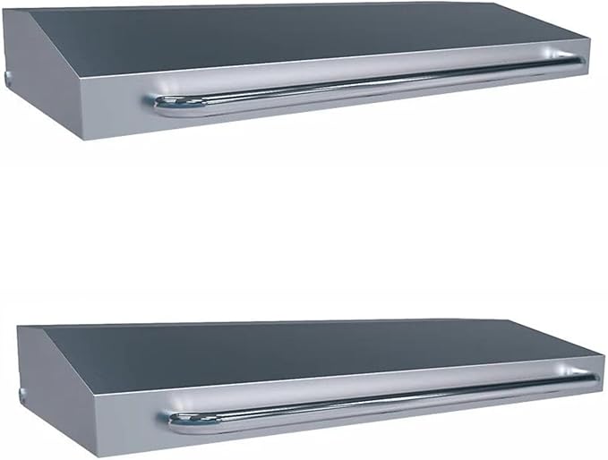 Le Griddle | Two Stainless Steel Lids for the 60" The Grand Texan Griddle | Handle and Hardware Included | Material: 304 Stainless Steel | Brush Finish