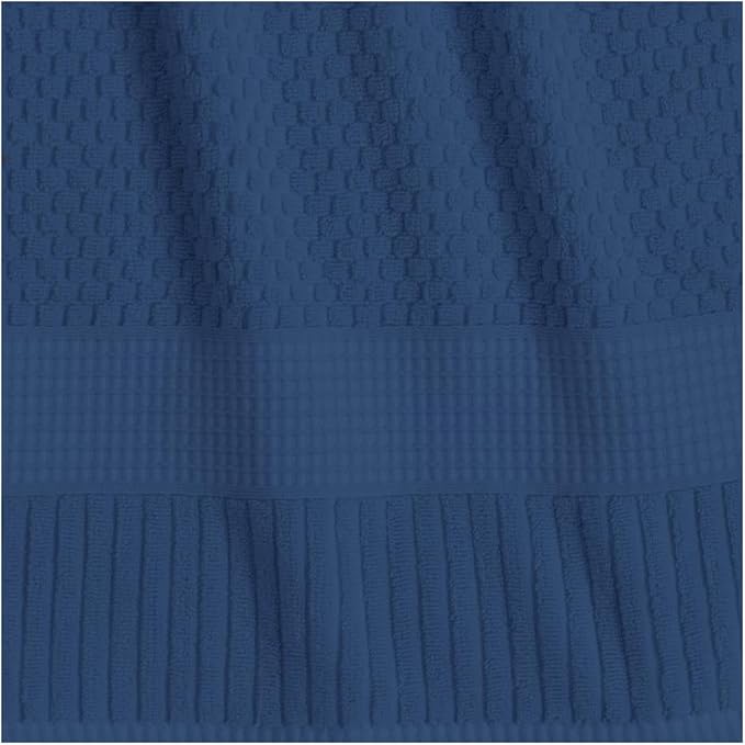 NY Loft 100% Cotton 2 Pack Bath Sheet Towel Set | Super Soft & Absorbent Quick-Dry Oversize Bath Towels |Textured and Durable Cotton | Navy Blue