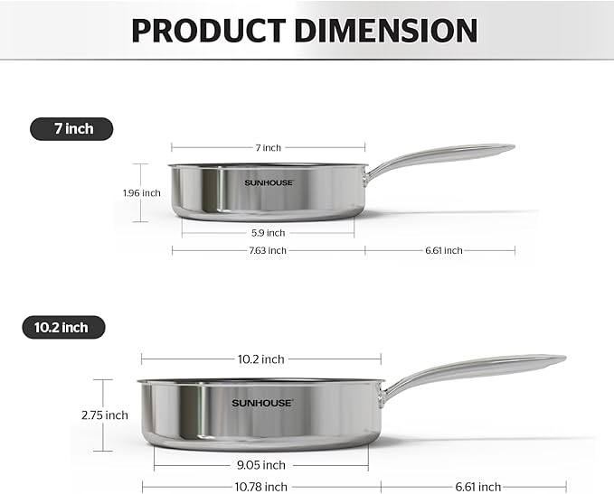 SUNHOUSE Cookware for Cooking (FRY PAN (LIMITED BOX), 10 inch)