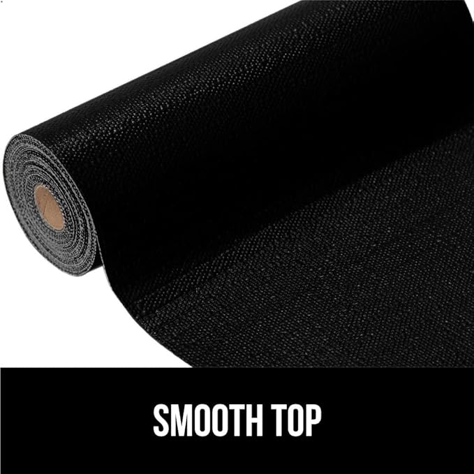 GORILLA GRIP Slip Resistant Drawer and Shelf Liner 2 Pack, Non Adhesive Water Resistant, Easy Clean and Trim, Smooth Surface Liners for Kitchen Cabinet, Shelves, Drawers Pantry, 17.5 IN x 20 FT, Black