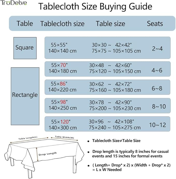 TruDelve Blue and White Stripe Cloth Tablecloths 55 x 70 inch Table Cloth Rectangle Table Fabric Cotton Tablecloths for Rectangle Tables (70"x55", Blue)