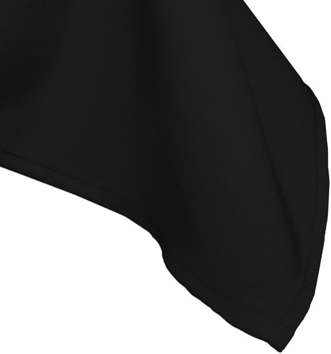 Gee Di Moda Rectangle Tablecloth - 60 x 126 Inch Black Table Cloth for 8 Foot Rectangle Tables - Heavy Duty Washable Fabric - for Holiday Party, Dinner, Weddings, Baby Shower & Events