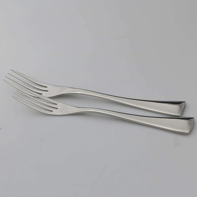 18/10 Stainless Steel Flatware Set, Serrated Steak Knife, Mirror Polishing Silver, Service for 4