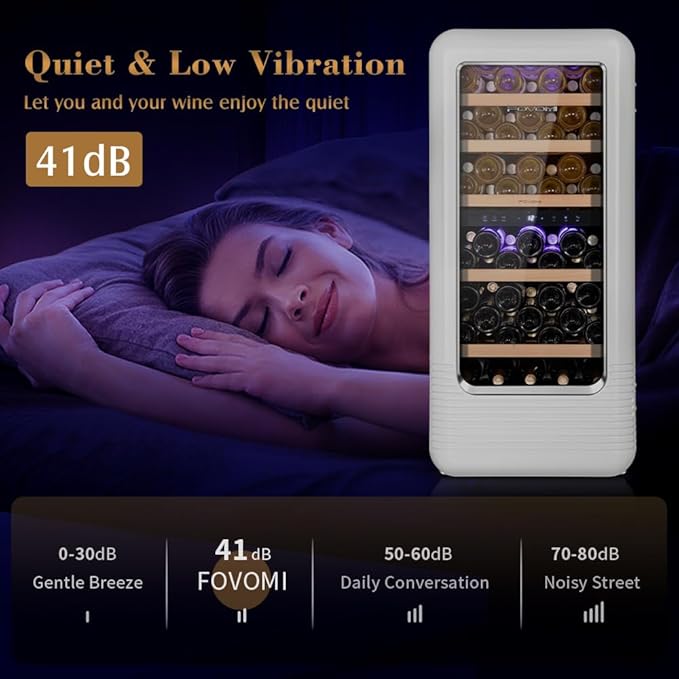 Wine Fridge,91-bottle Wine Cooler Refrigerators Dual Zone Large Wine Beverage Freestanding Cellar,Holds 91bottles (White)