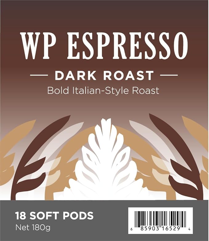 Wolfgang Puck Soft Coffee Pods Espresso, 9.5 Gram soft Pods, 18 Count (Pack of 3)