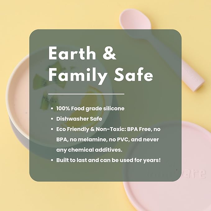 Miniware Silicone Baby Spoon for Training - BPA Free Baby Utensils - Baby Spoons Self Feeding 6 Months | 100% Food Grade Silicone - Modern & Dishwasher Safe Toddler Spoons (Cotton Candy and Toffee)