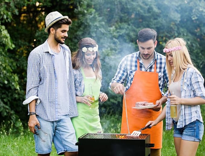 Stainless Steel Extendable Fork - Telescopic BBQ Fork, 25.4 inch (4 pcs) - Long Handle, Extends for Tableware Supplies