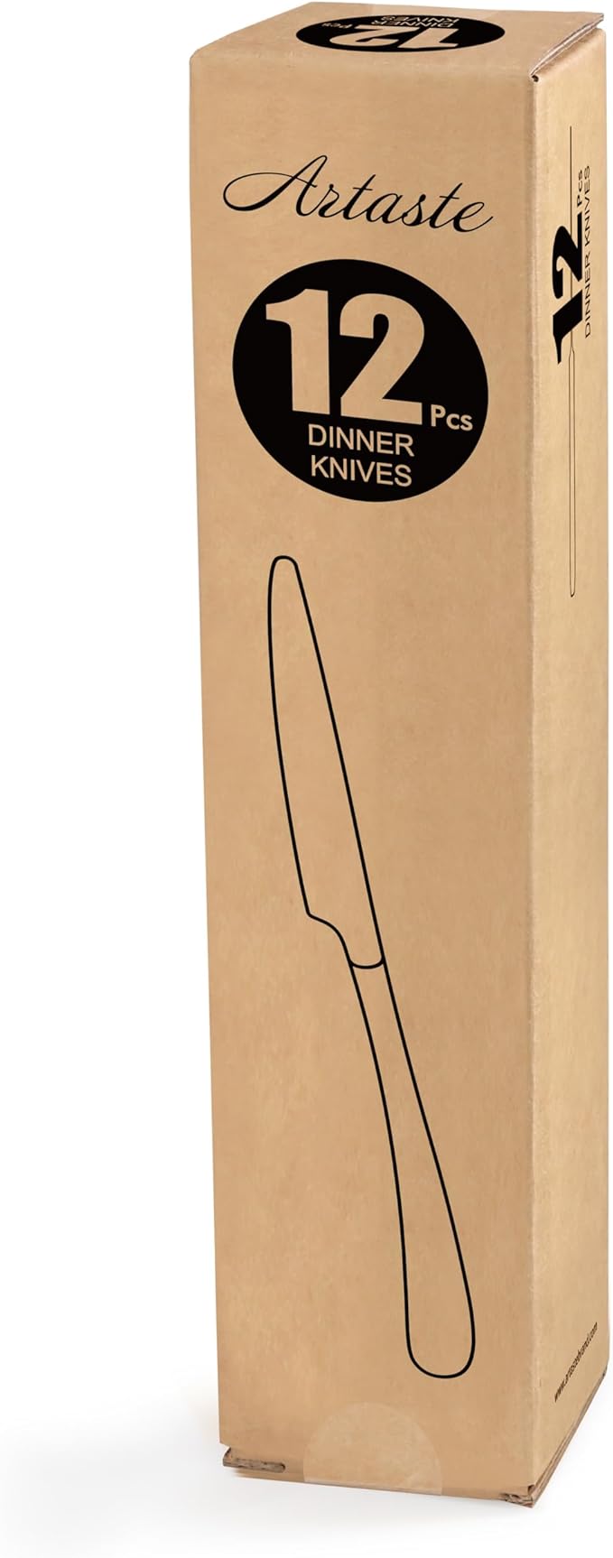 Artaste Rain II Forged 18/10 Stainless Steel (Stainless Steel (Set of 12), Dinner Knife (9.5-Inch))