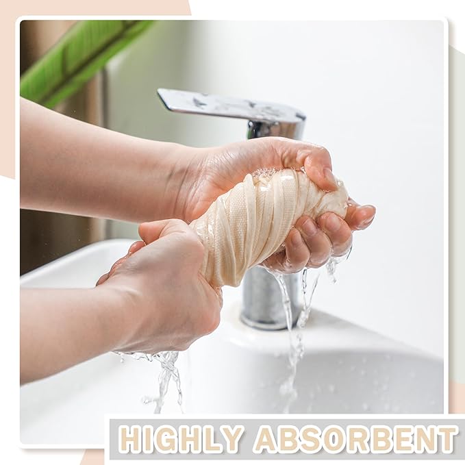 4 Pack Boho Bathroom Hand Towel 14 x 30 Inch 100% Turkish Cotton Decorative Boho Kitchen Hand Towel Farmhouse Bathroom Decor Set Absorbent Soft Guest Tea Gift(Cream White)