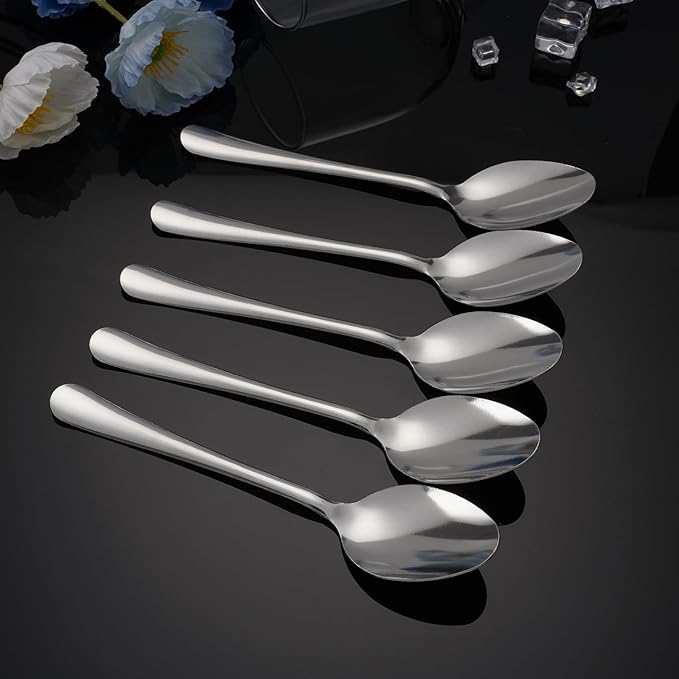 36 PCS Dinner Spoons Set - Windsor Stainless Steel Dinner Spoon 7.1 Inch with Dishwasher Safe Dessert Spoons,Metal Dessert Spoon, Silverware for Home,Kitchen or Restaurant