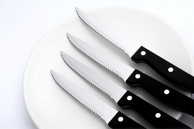 Elegant Tableware Set, 24 Pcs Silverware Set For 4, Food-Grade Stainless Steel Flatware Set, Mirror Polished Cutlery Utensil Set, Include Steak Knife Fork And Spoo, Dishwasher Safe