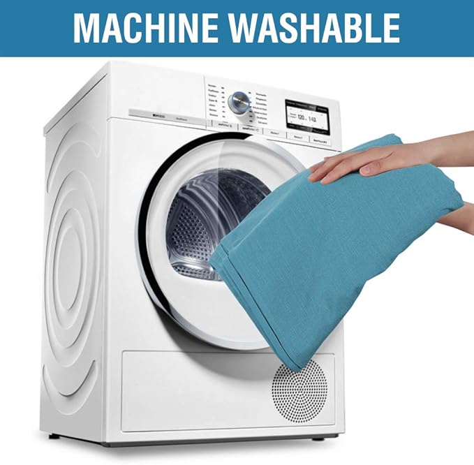 H.VERSAILTEX Linen Textured Table Cloths 60 x 120 Inch Premium Solid Tablecloth Spill-Proof Waterproof Table Cover for Dining Buffet Feature Extra Soft and Thick Fabric Wrinkle Free, Teal