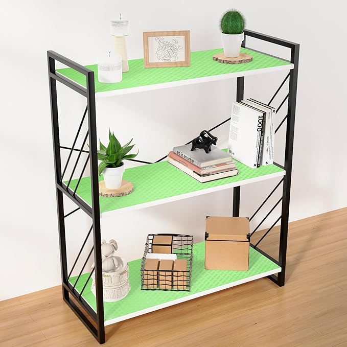 Fridge Liner Shelf Liners for Kitchen Cabinet Refrigerator Liners Waterproof & Oil-Proof Kitchen Cupboard Liner Non Adhesive Drawer Mats EVA Material for Shelves -Green 11.8 x 59 Inches