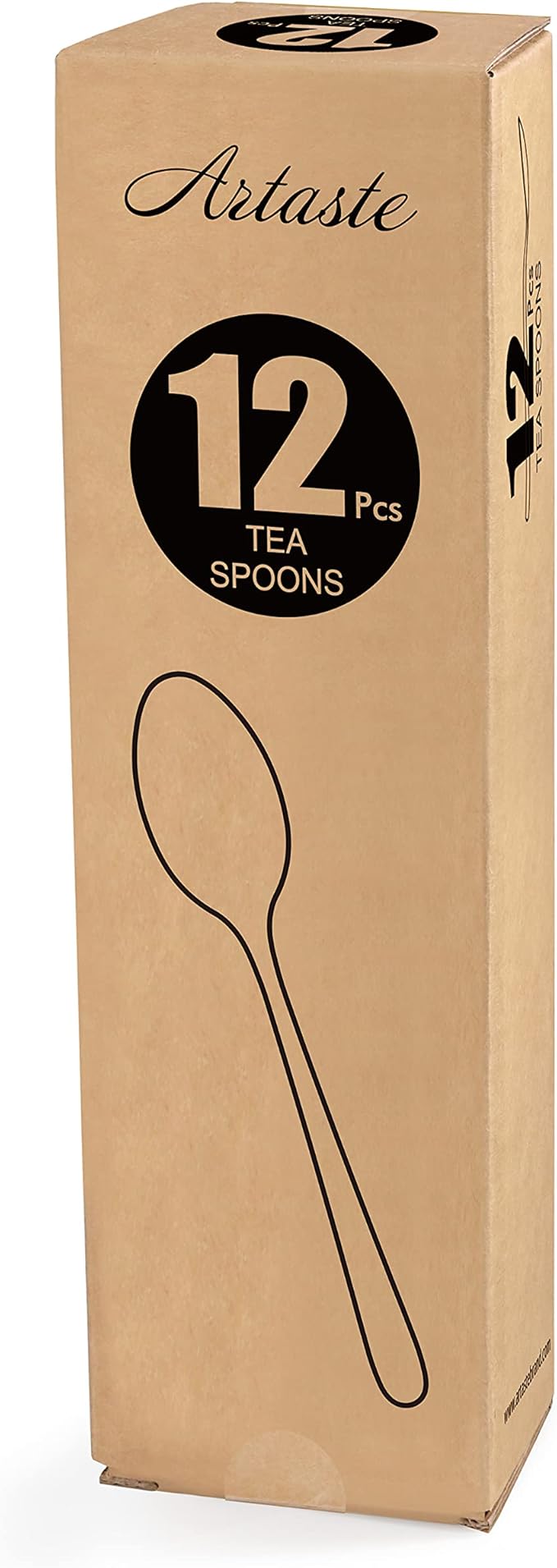 Artaste Rain II Forged 18/10 Stainless Steel (Silver (Set of 12), Teaspoon (7-Inch))