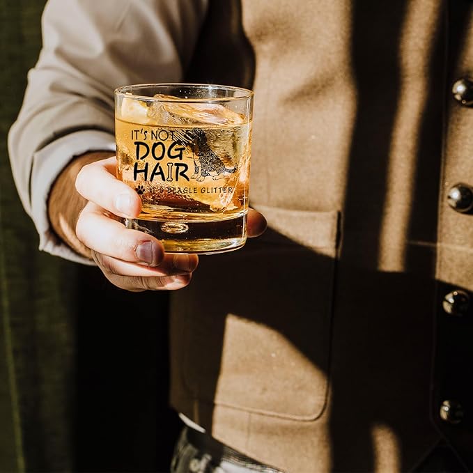 Beagle Gifts Whiskey Glasses 10 oz, Beagle Dad Mom Gifts, Funny Dog Old Fashioned Rocks Glasses Cup for Women Men Drinking Scotch Bourbon Liquor