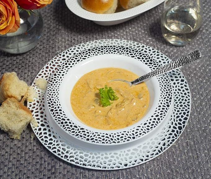 Plastic Cutlery Silverware Extra Heavyweight Disposable Flatware, Full Size Cutlery Combo, Silver Pebbled, 80 Forks, 40 Spoons, 40 Knifes, Value Pack 160 Count