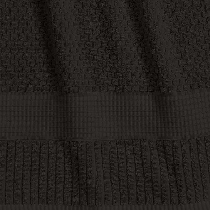 NY Loft 100% Cotton 2 Pack Bath Sheet Towel Set | Extra Large Oversize Bath Towels | Absorbent & Quick-Dry | Textured and Durable Cotton | Black