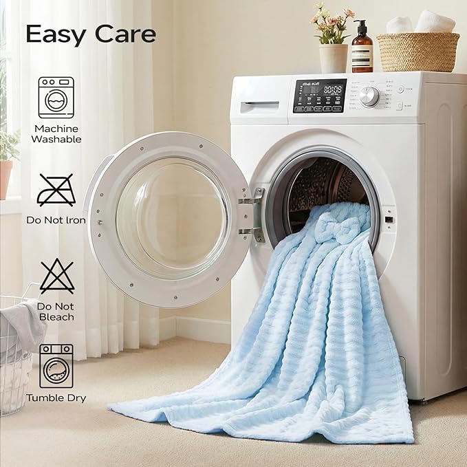 REDKISS Blue Towel Wrap for Women, XL Spa Shower Wrap with Hair Towel, Super Absorbent Bath Towels Robe for Body, Adjustable Microfiber Plush Bathrobe for Girls, Warmth Velcro Plus Size Wraps Towels