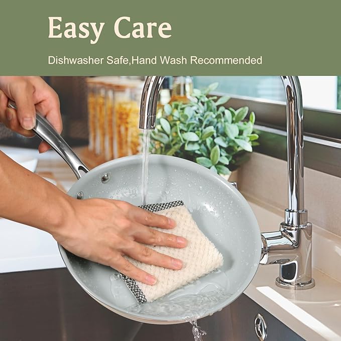 Nonstick Frying Pans Ceramic Skillet: 8Inches Non Stick Egg Fry Pan - PFOA PTFE PFAS Free