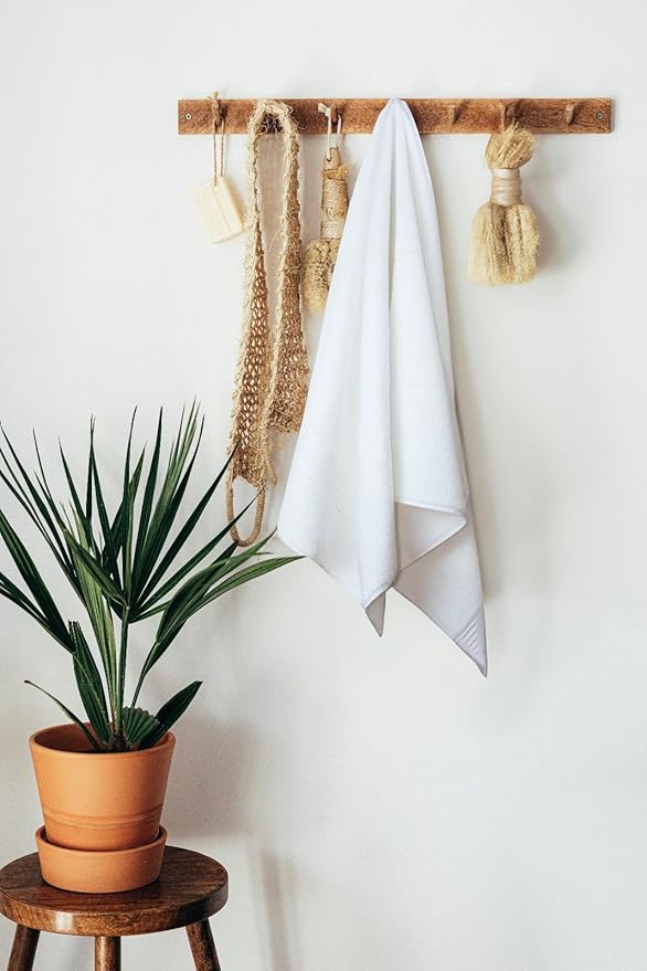 Milara Turkish Super-Plush Bath Towels Set 2-Piece | Premium Cotton Bath Towel Set Absorbent, Durable with Hanging Loops | White Color Turkish Bath Towels, (27 x 54 Inches)