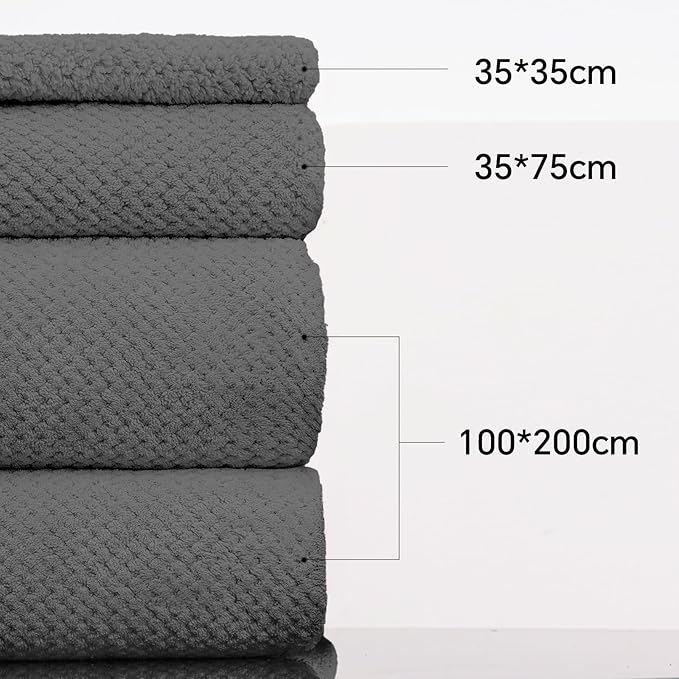 Soft Coral Fleece Bath Towel for Sensitive Skin - Extra Size for Full Coverage, Quick-Dry and Durable