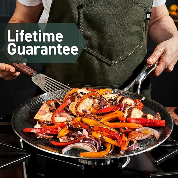 HexClad Hybrid Nonstick 2-Piece Cookware Set, 8" Pan and 12" Griddle Pan