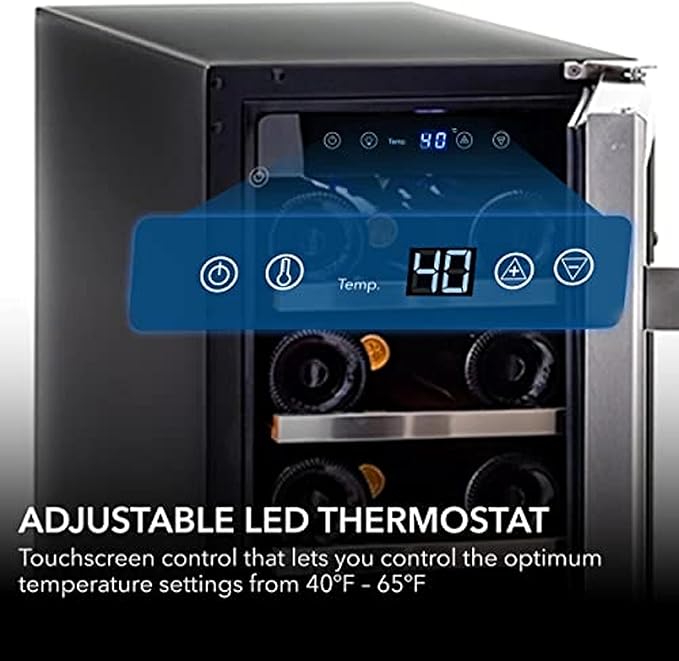 Whynter BWR-18SD 18 Bottle Built-In Wine Refrigerator, Multicolor