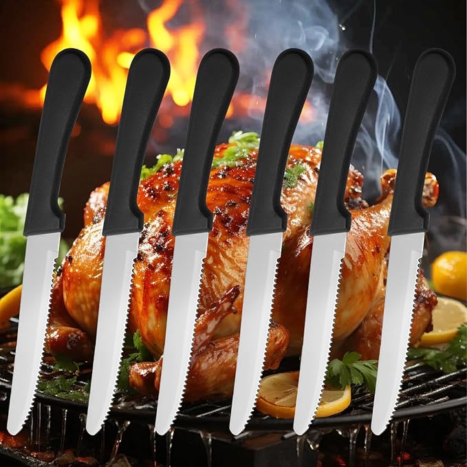 36 PCS Steak Knife Set - Stainless Steel Steak Knifes 8.7 Inch with Dishwasher Safe Steak Knoves,Metal Steak Knife,Dinner Knife Silverware for Home,Kitchen or Restaurant