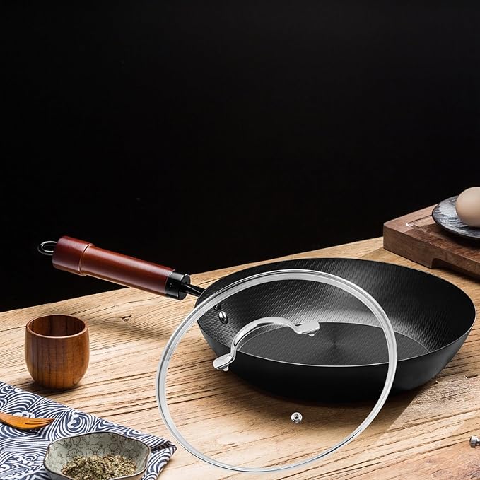 Woogim 11 Inch Tempered Glass Lids with Stainless Steel Handle,Steam Vent Design,Dishwasher Safe and Oven Up to 480℉,Well-sealed Pot Cover Fits Frying Pans,Casseroles & Skillets