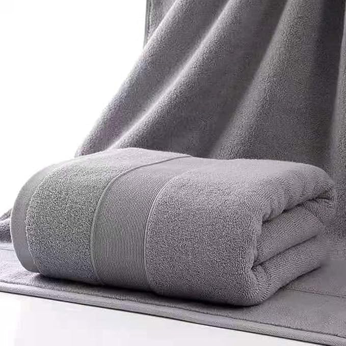 2 Pack Hand Towels for Bathroom (14 x 30 Inch)-100% Cotton Hand Towel, Highly Absorbent and Quick Dry Face Washcloth, Home Soft Premium Towel for Hotel, Bath, Kitchen and Spa(Gray)