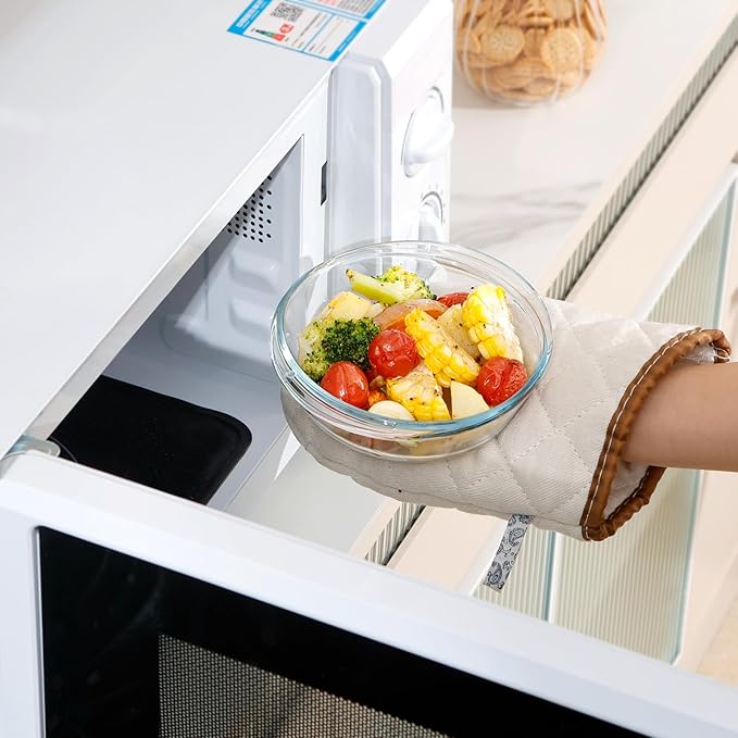 13OZ Mini Glass Casserole Dish With Lid, 5.5in Oven Safe Bakeware with Handles, Microwave Oven Safe Glass Bowl with Lid