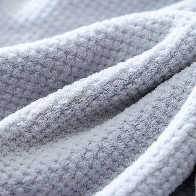 30x60 Inches Extra Large Bath Towels Set Super Soft Absorbent Luxury Microfiber Towels for Bathroom (Gray, 6PCS)