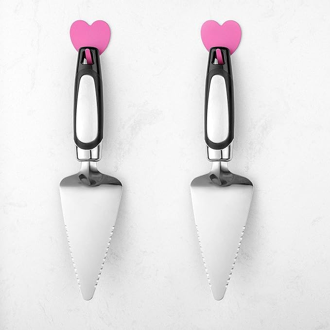 2PCS Flatware Pie Server Stainless Steel Cake Cutter, Pizza/Tart/Dessert Slicer.