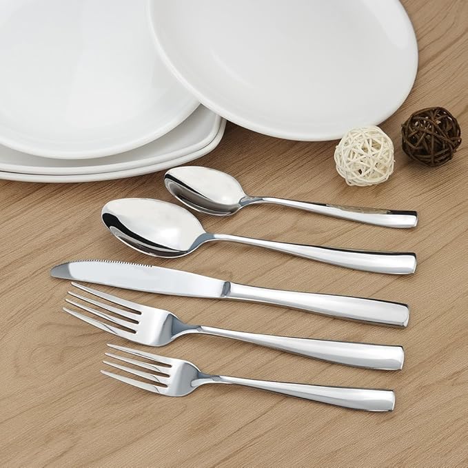 80-Piece Stainless Steel Flatware Set, Service for 16