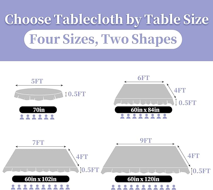 Cream Tablecloths 60"x120" (10-12 Seat) - Cotton Polyester - 9ft Table Cloths for Rectangle Tables - Fade Resistant, Washable & Reusable, 1PC Jacquard Table Cover for Dining & Party, Champagne Bows