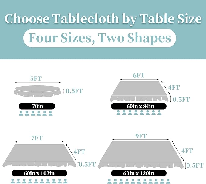 Pink Round Tablecloth, 1PC Circle Table Cover 70" (Seat 4-6) - Cotton Polyester, Wrinkle/Fade Resistant, Washable & Reusable - Luxury Jacquard Table Cloth for Birthday Parties & Weddings, Bows Design