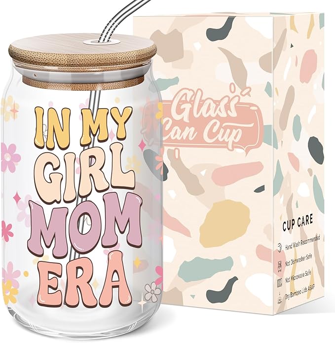 Girl Mom Christmas Gifts - Mothers Day Birthday Gifts for New Moms, Expecting Mother, Mother to Be - In My Girl Mom Era Coffee Cup 16 Oz