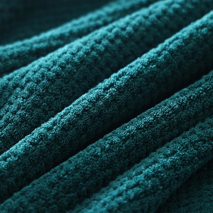30x60 Inches Extra Large Bath Towels Set Super Soft Absorbent Luxury Microfiber Towels for Bathroom (Dark Green, 6PCS)