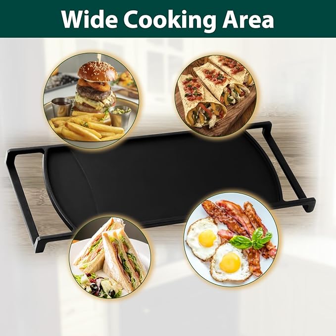 316499902 Griddle Stove Replacement Parts for Frigidaire Gas Stove Parts Frigidaire Stovetop Plate Cooktop LFGF3052TFA Cast Iron Range Center Burner Griddle Pan 1 Pack