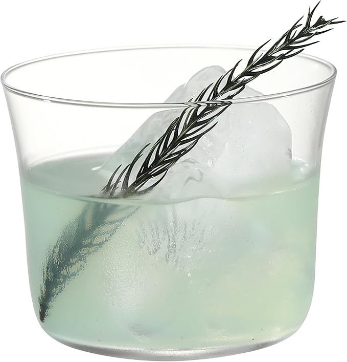 Set of 6 Drinking Glasses - 10oz Clear Cups for Cocktails, Iced Coffee, Tea, Soda, Whiskey and Beer