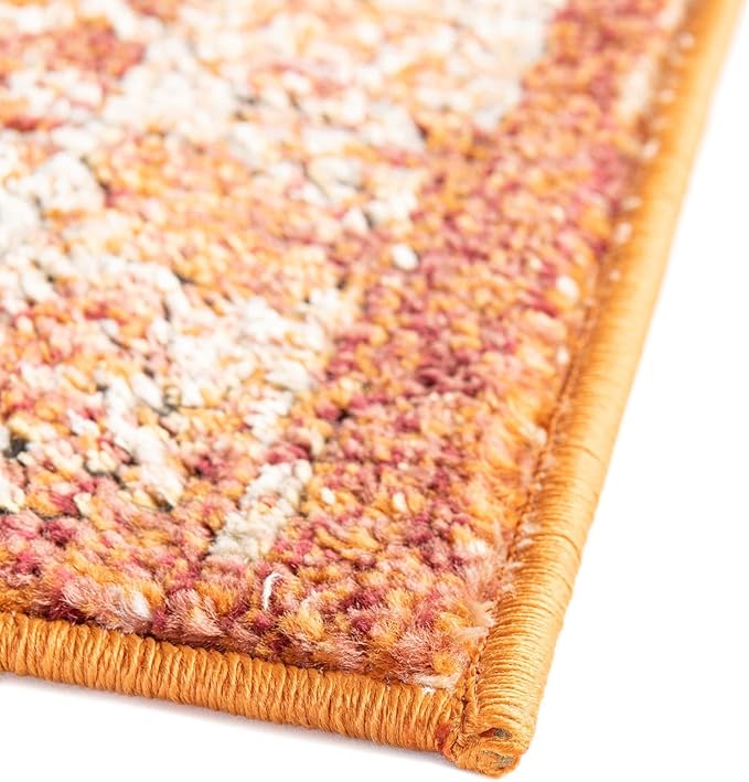 Unique Loom Isabella Collection Area Rug - Adjani (2' 7" x 16' 5" Runner, Rust Red/ Black)