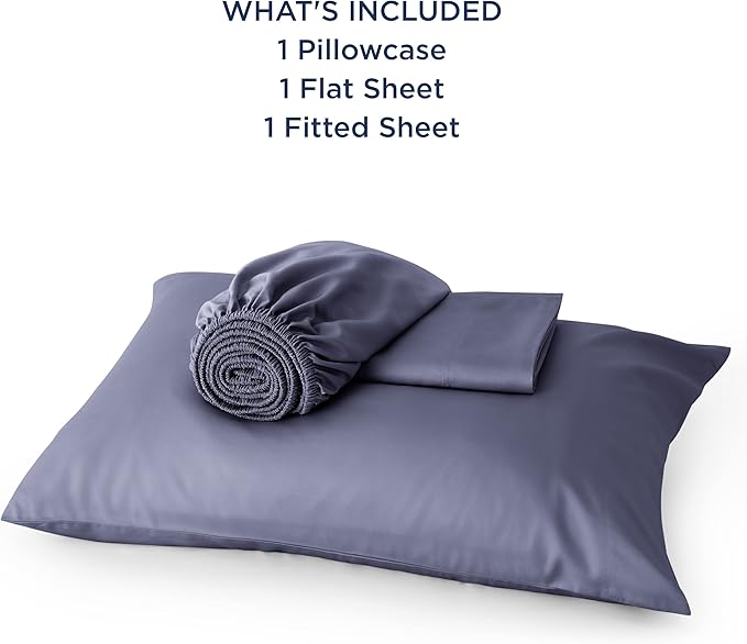 Bedsure Cooling Sheets Twin, Rayon Derived from Bamboo, Cooling Sheets, Breathable & Soft, Deep Pocket Up to 16 Inches, Hotel Luxury Silky Bedding for Hot Sleepers, Dark Grey