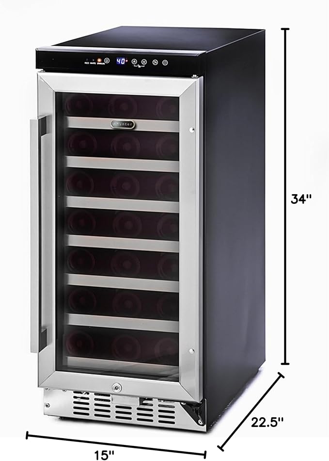 Whynter BWR-33SD 33 Bottle Built-In Wine Refrigerator, Multicolor
