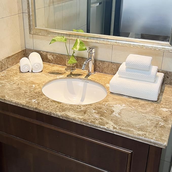 YTYC 29x59 Inch Extra Large Bath Towels Set Quick Dry Super Soft Microfiber Towels for Bathroom 80% Polyester (White,6 Piece)