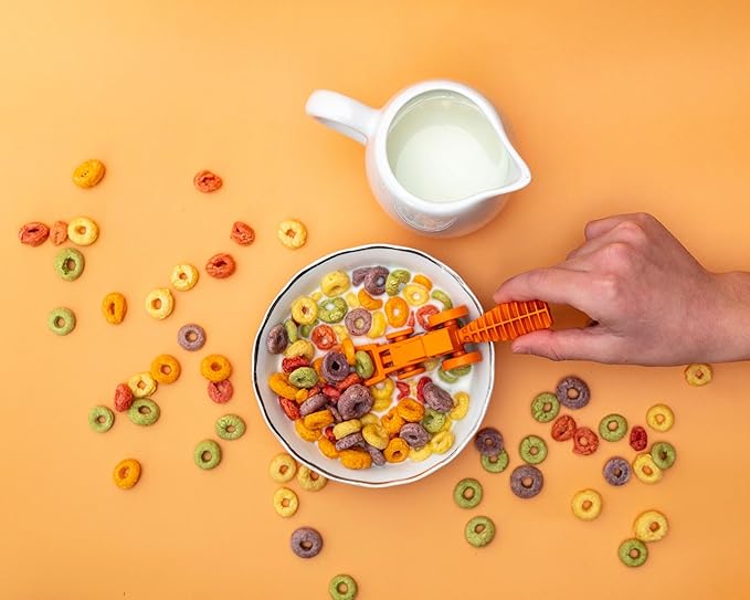 Constructive Eating - Toddler Utensils Made in USA, Dishwasher Safe, BPA Free, Easy Grip Handle, Silverware for Toddlers, Utensils for Kids, Toddler Fork and Spoon