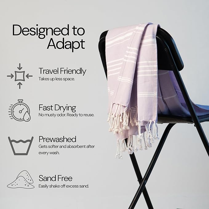 Salt Earth 100% Cotton Sateen Weave Beach Towel, Set of 4-36" X72" Large Bath Towels, Quick Dry Towel, Bathroom, Beach Essentials, Gym, Quick Dry for Shower, Lightweight Large Towels (Lavender Red)