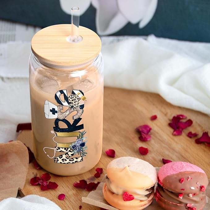 LiqCool Nurse Gifts: Women & Student Nurses, Practitioners & Graduation - 16 Oz Glass Can